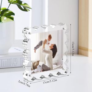 Khung ảnh rõ ràng Acrylic khung ảnh từ 4x4 inch, khung nam châm hai mặt với các cạnh vỏ sò - Product Image 6