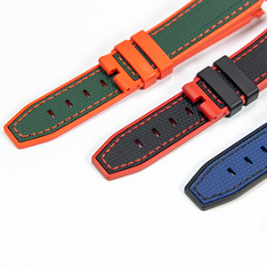 Extremo curvo 20mm correas de reloj de silicona de goma correa de reloj impermeable para Rolex Daytona <span class=keywords><strong>Submariner</strong></span> Datejust GMT - Product Image 4