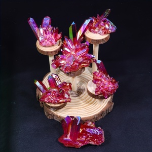 Vente en gros de cristaux de haute qualité, écologiques, teints en rouge rose, en forme irrégulière, pour la méditation et la décoration intérieure - Product Image 3