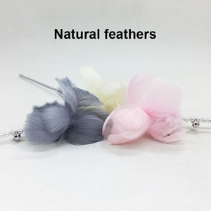 Fabbrica diretta PVC Cat Stick con campana palla di pelo piuma Teaser auto-intrattenimento noia sollievo giocattolo per gatti - Product Image 3