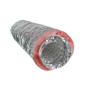 Gaine flexible en aluminium isolée en fibre de verre R6 R8 pour la climatisation - Product Image 1
