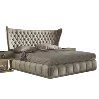 Ensembles de meubles de chambre à coucher King Size, luxe royal, cadre de lit Queen Size avec têtes de lit, ensemble de meubles de chambre à coucher, luxe italien
