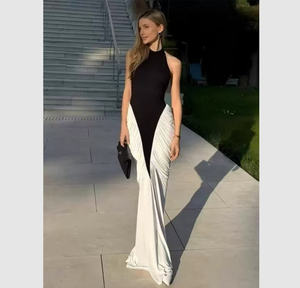 C3812 Migugarment Robe de Bal Élégante Été 2025 Coupe Sirène Sexy et Moulante Sans Manches au Design Plissé Maxi Robe de Soirée - Product Image 1