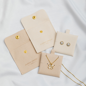 Ensemble de colis cadeaux en microfibre imprimés sur mesure pour bijoux, comprenant une boîte et une pochette - Product Image 4