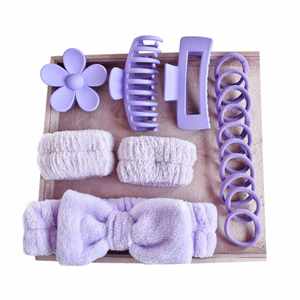 ชุดยางรัดผมซุปเปอร์ซับน้ำสำหรับขายส่ง พร้อมปักโลโก้ตามสั่ง ที่คาดผม ที่รัดข้อมือ ที่คาดผมสำหรับล้างหน้า กิ๊บหนีบผม สำหรับเป็นของขวัญสำหรับเด็กผู้หญิง - Product Image 5