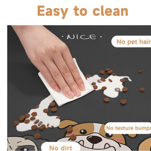 แผ่นรองให้อาหารสัตว์เลี้ยง รูปทรงสี่เหลี่ยมผืนผ้า ทำจากหนัง ทนทาน สำหรับสุนัขและแมว ใช้สำหรับเตียงนอนหรือกรง พร้อมลายการ์ตูน ขนาด 35x50 45x60 50x70 - Product Image 3
