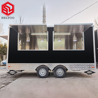 Belyoo — remorque de Bar Mobile, camion de restauration, support de chien, charrette de café, à vendre, Mobile, pour la rue