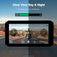 Layar Pintar GPS Wireless Carplay OEM untuk Sepeda Motor 5.5 Inci Tahan Air IP67 Kamera Dashcam Moto Android Auto Display