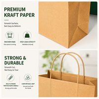 Sacs cadeaux en papier kraft personnalisés en gros, sacs pour fêtes de fin d'année avec poignées, motifs imprimés pour l'emballage de cadeaux de Noël