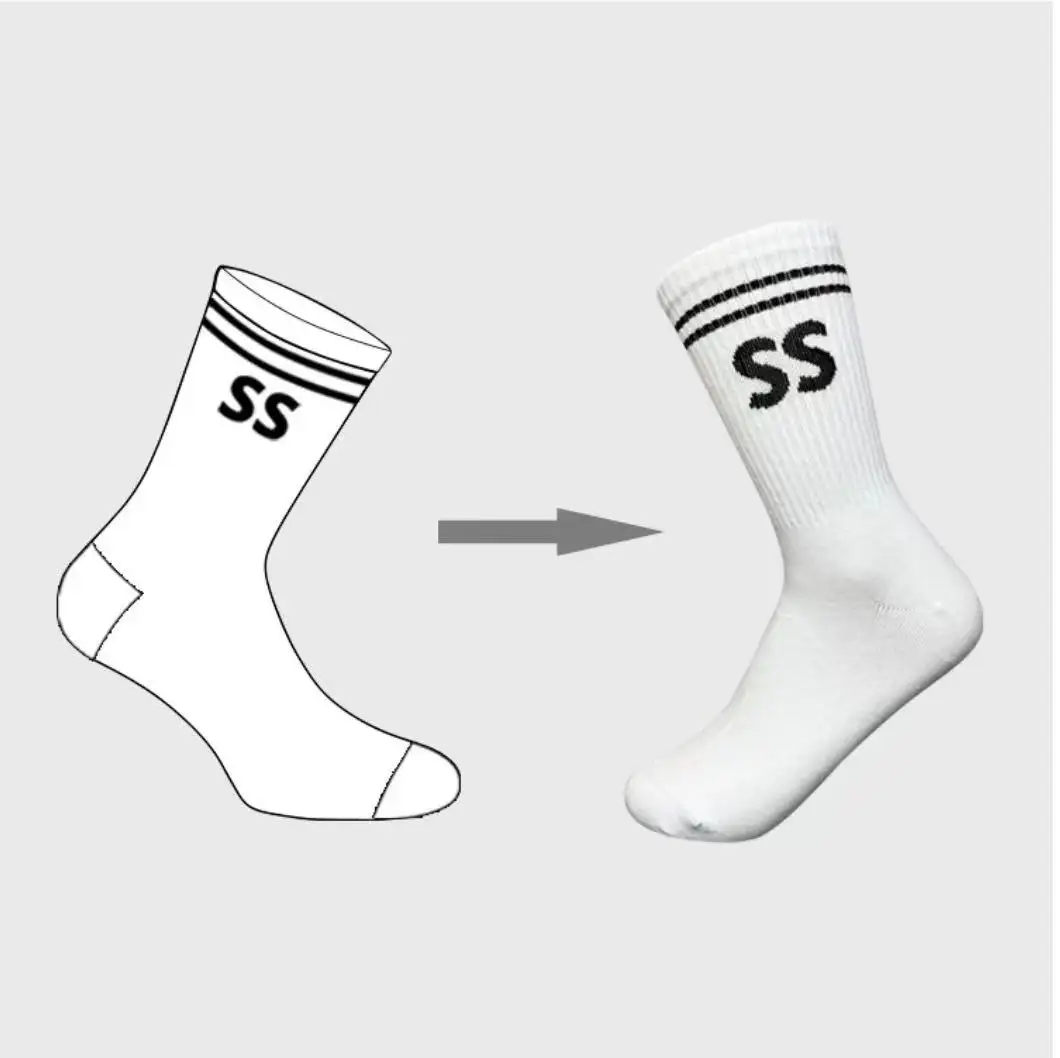 Hot Selling Factory Direct Chinese Customized Jacquard Embroidery Logo 3D Printing Custom Socks