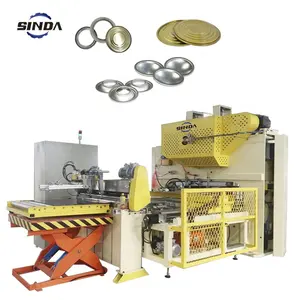 Automatic Metal Steel Tinplate Tin Can Lid Bottom Making Machine Production Line