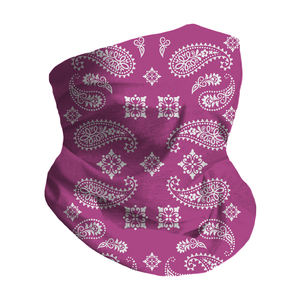 Poliéster Tubo sin costuras Sombreros Multifuncional Rosa Paisley Bandana - Product Image 4