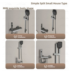 Sistema de Ducha Termostática Moderno Wayon en Gris Metálico con Rociador Bidé - Product Image 2