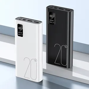 Penjualan terlaris layar Digital portabel super tipis nirkabel Mini Powerbank 20000mah untuk ponsel dengan pengisi daya Cepat