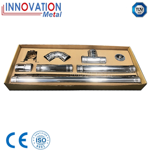 Kit de cheminée moderne en acier inoxydable de 150 mm (6 pouces) à double paroi, avec coude et raccord en T, pour poêle à <span class=keywords><strong>bois</strong></span> et accessoires de foyer - Product Image 3