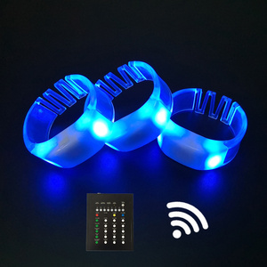 Dmx 512 RGB màu sắc bên ngoài trời Silicone điều khiển từ xa ánh sáng nhấp nháy ban nhạc cổ tay cho buổi hòa nhạc - Product Image 6