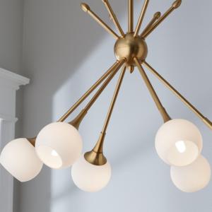 Lámpara <span class=keywords><strong>de</strong></span> Araña Moderna <span class=keywords><strong>de</strong></span> Latón, Estilo Nórdico, <span class=keywords><strong>para</strong></span> Comedor o Villa, con Bolas <span class=keywords><strong>de</strong></span> Cristal, Diseño Sputnik Starburst, Lámpara <span class=keywords><strong>de</strong></span> Techo - Product Image 3