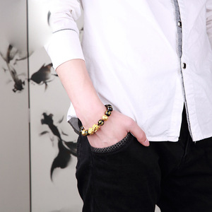 Nouveau <span class=keywords><strong>Bracelet</strong></span> Pi Xiu en Perles d'<span class=keywords><strong>Obsidienne</strong></span> Noire pour Bonne Chance <span class=keywords><strong>et</strong></span> Richesse, Amulette <span class=keywords><strong>Feng</strong></span> <span class=keywords><strong>Shui</strong></span> Prospérité Six Mots pour Hommes - Product Image 5