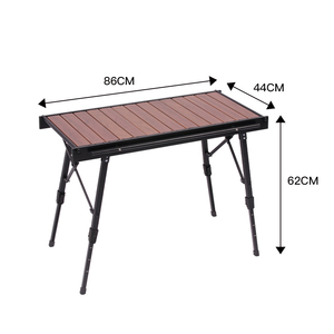 Mesa de Barbacoa Coreana Portátil para Exteriores, Mesa de Aluminio para Acampar, Ajustable en Altura, Mesa Plegable IGT para Barbacoa y Picnic - Product Image 4