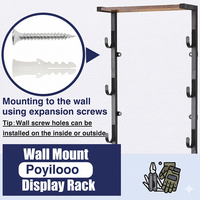 Support mural de rangement et présentoir pour équipement de chasse avec panier de rangement, vente en gros d'usine et sur mesure