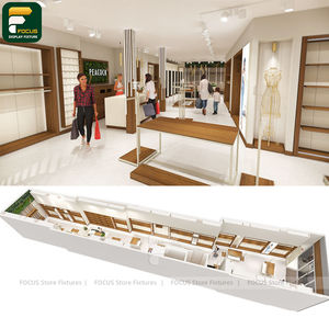 Étagère d'exposition intérieure pour la vente au détail de vêtements, comptoir de vêtements, vitrine de vêtements, meuble en verre - Product Image 6