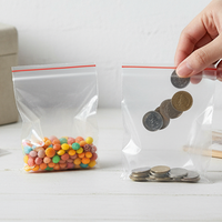 Sacs de congélation refermables en plastique LDPE transparents personnalisés, réutilisables, avec fermeture éclair, pour l'emballage alimentaire, sacs de congélation en plastique transparent