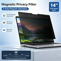 Filtre de confidentialité magnétique pour écran d'ordinateur portable 14 pouces 16:9 (310*174mm) – Anti-espion, bande magnétique amovible, film anti-lumière bleue lavable – OEM/ODM