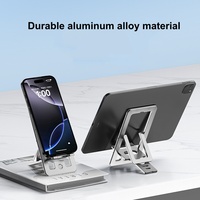 Penyangga Ponsel Tablet dari Aluminium Alloy, Lipat, Portabel, untuk Menonton Drama, Hadiah, Penyangga Ponsel