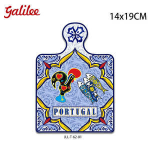 Vente en gros <span class=keywords><strong>Plaque</strong></span> découpée pour trépied en céramique imprimée de style portugais Tapis et tampons en céramique sublimés avec fond en liège - Product Image 3