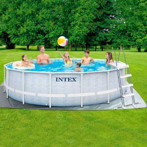 <span class=keywords><strong>Piscina</strong></span> <span class=keywords><strong>INTEX</strong></span> 26746 Familiar para Niños, <span class=keywords><strong>Piscina</strong></span> Grande de PVC para Exteriores, Estructura Prismática, Redonda, 4.88m X 1.22m, Fácil de Instalar - Product Image 2