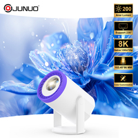 Projecteur LCD Android portable populaire 720P avec 200 lumens réels, mise en miroir sans fil de l'écran, 1 Go de RAM pour le cinéma à domicile et les voyages