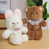 Running peluche peluche renard lapin ours en peluche Panda avec écharpe peluche animaux