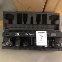 Lumière de scène de fête DJ portable 4 en 1 avec tête mobile, faisceau, barre en T, lumière LED Par, lumière stroboscopique papillon, bande lumineuse