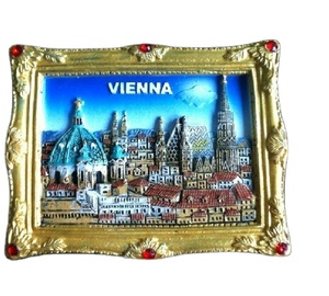 Refrigerador magnético personalizado, nevera de recuerdo de poliresina pintada a mano, Texas, Grecia, Berlín, Amsterdam - Product Image 1