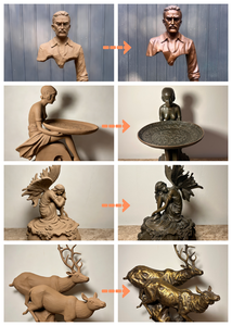 Sculpture en bronze d'une jeune fille dans la paume de la main, figurine décorative de style européen - Product Image 6