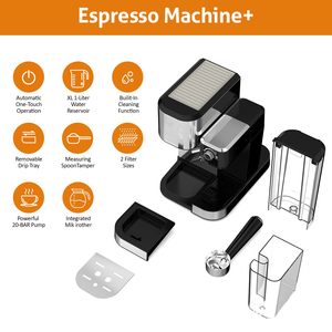 2024 Offre Spéciale <span class=keywords><strong>100</strong></span>% usine expresso fabricant réservoir d'eau amovible Compact maison Cappuccino moulin expresso Machines à café - Product Image 5