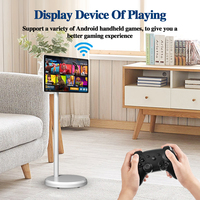 Téléviseur LED intelligent Android portable rechargeable blanc avec grand écran incurvé tactile de 21,5 pouces