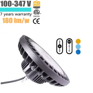 100-347v high voltage CCT selectable function compact high bay 240w 200w 150w 100w ufo lamp full range of ETL DLC certificates