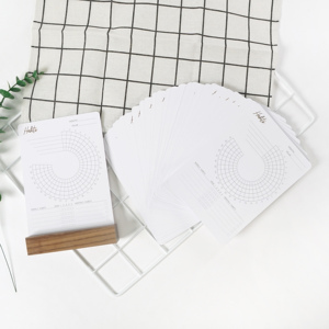 Cartes de plan d'habitudes imprimées sur mesure liste d'objectifs hebdomadaires mensuels de tâches fournitures de bureau scolaire planificateur porte-cartes en carton - Product Image 5