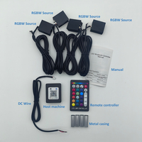 Nouvelle lumière LED pour voiture, ciel étoilé, mode musique via application, contrôle vocal/à distance, indice de protection IP33, 7 couleurs RGBW, 16W, fibre optique 0,5 mm, DC12V, dimmable