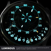 Montre mécanique de luxe pour homme avec micro-chaîne, complication automatique, heure rétrograde, dôme en fibre de carbone et verre saphir SM1078