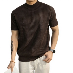 เสื้อโปโลผู้ชายทรงเข้ารูป คอวี แขนสั้น ผ้าริบถัก ระบายอากาศได้ดี เนื้อผ้านุ่ม สแปนเด็กซ์/คอตตอน สวมใส่สบาย น้ำหนัก 220 กรัม - Product Image 4