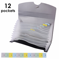 Foska Pochette de classement à boucle de taille A4 pour bureau/étudiant Pochette de classement à boucle en plastique