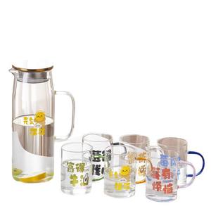 ชุดเหยือกน้ำแก้วลายการ์ตูนพร้อมแก้วมีหูจับ สำหรับใช้ในบ้าน งานปาร์ตี้ คุณภาพสูง เหมาะสำหรับห้องนั่งเล่น - Product Image 1