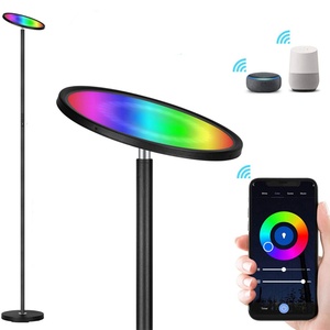 โคมไฟตั้งพื้น LED RGBW ควบคุมผ่านแอปและเสียง ดีไซน์ทันสมัยแบบ Torchiere พร้อม WiFi - Product Image 2