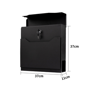 Boîte aux lettres et à colis murale extérieure en aluminium avec <span class=keywords><strong>plaque</strong></span> signalétique lumineuse LED solaire en acier inoxydable pour maison et appartement - Product Image 2