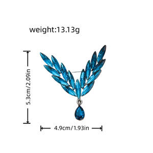 Broche Ailes d'Ange en Alliage Plaqué Or avec Strass, Épingle de Mode pour Femme, Cadeau pour Fiançailles, Mariage, Fête - Product Image 5