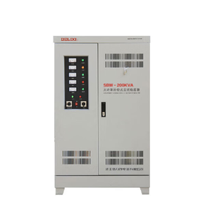 เครื่องควบคุมแรงดันไฟฟ้ากระแสสลับอุตสาหกรรมแบบชดเชยแรงดัน รุ่น SBW-200kVA สามเฟส ขดลวดทองแดง  แรงดันขาเข้า 304~456V แรงดันขาออก 380V ความคลาดเคลื่อน 3% กำลังไฟ 200kVA - Product Image 1