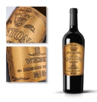 Étiquette de vin en étain/autocollant autocollant d'étiquette en métal adhésif pour bouteille