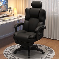 Chaise de bureau de course blanche de luxe chaise pivotante inclinable patron confortable chaise de bureau ergonomique en cuir de direction